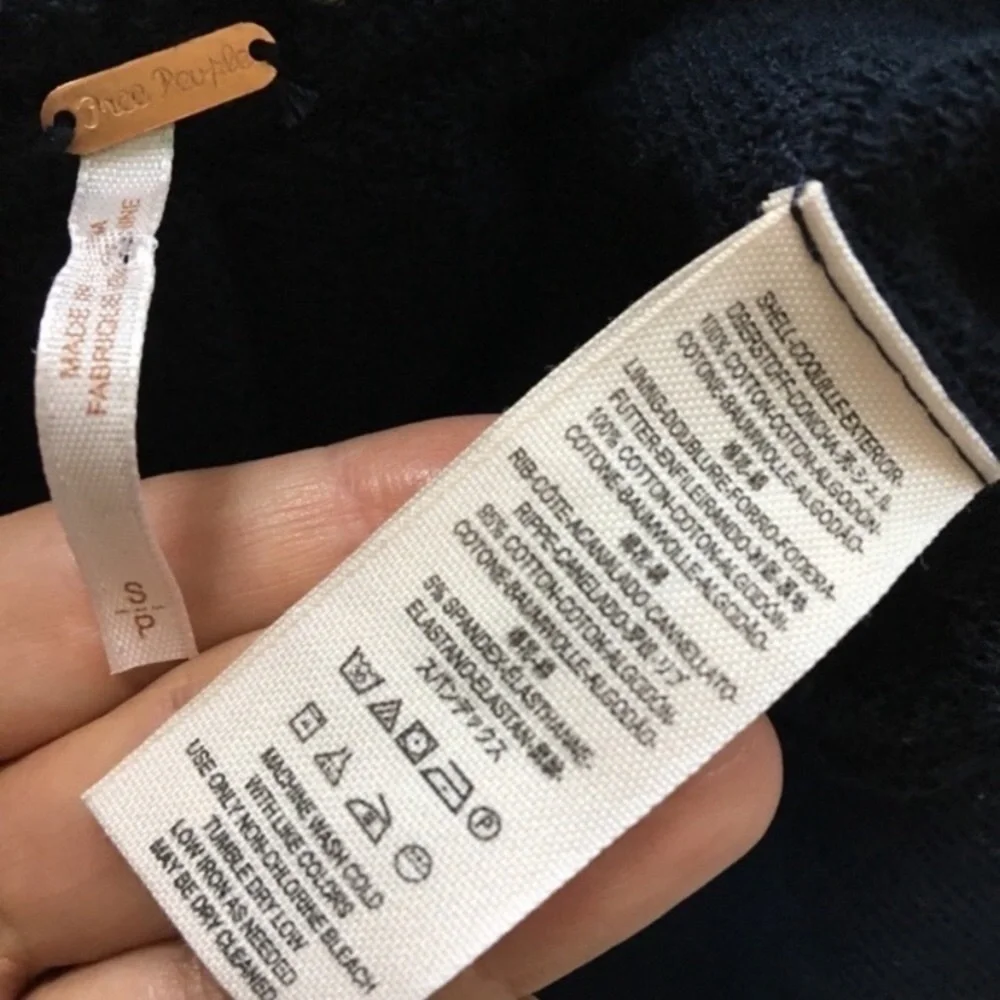 Free People Distressed Cropped Denim Jacket w/ Hooded Layer *shop@iamwarrior - Picture 8 of 9